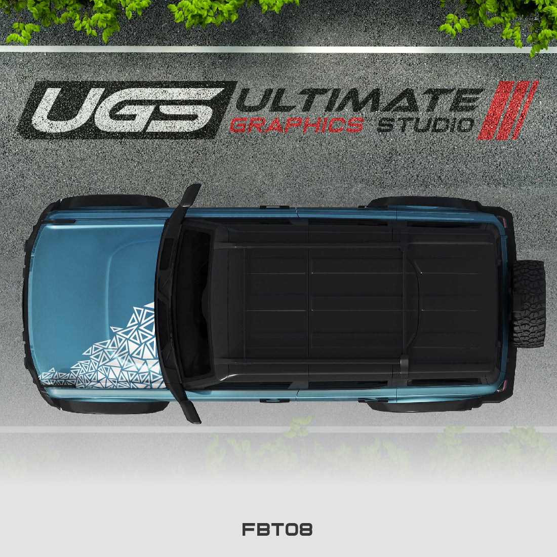 Ford Bronco Hood Pattern Graphics 1 Color