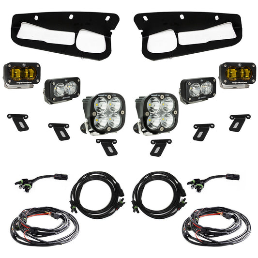 Baja Designs S2 SAE “Pro” Fog Pocket Amber Light Kit W/ Steel Bumper 2021-2025 Bronco