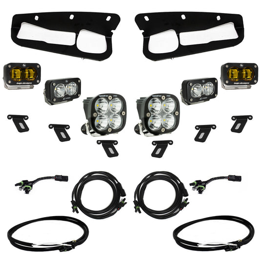 Baja Designs S2 SAE “Pro” Fog Pocket Amber Light Kit W/ Upfitter W/ Steel Bumper 2021-2025 Bronco