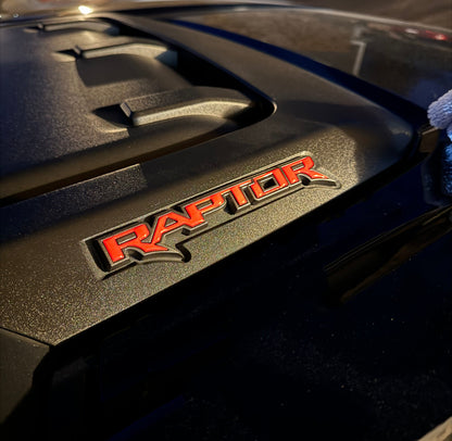 Hood Cowl Emblem Inserts Fits 2021-2026 Ford F-150/Bronco Raptor