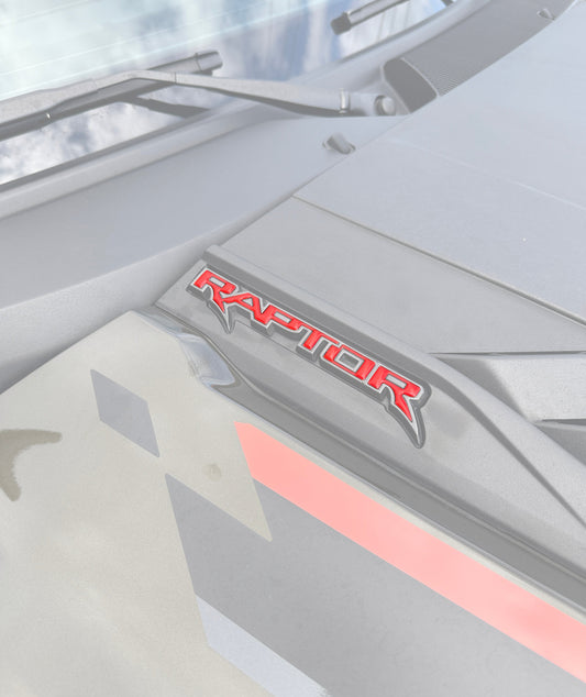 Hood Cowl Emblem Inserts Fits 2021-2026 Ford F-150/Bronco Raptor