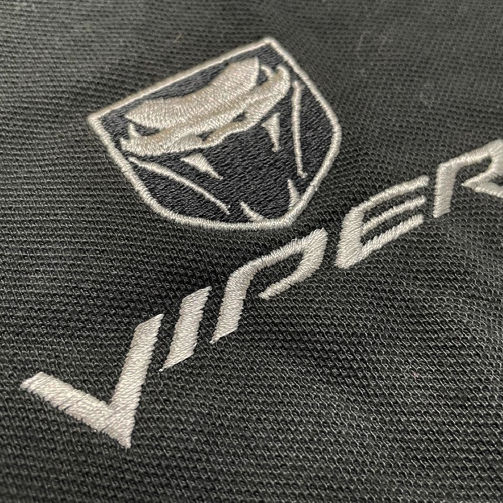 Mens Dodge Viper Fangs Polo Shirt - Black