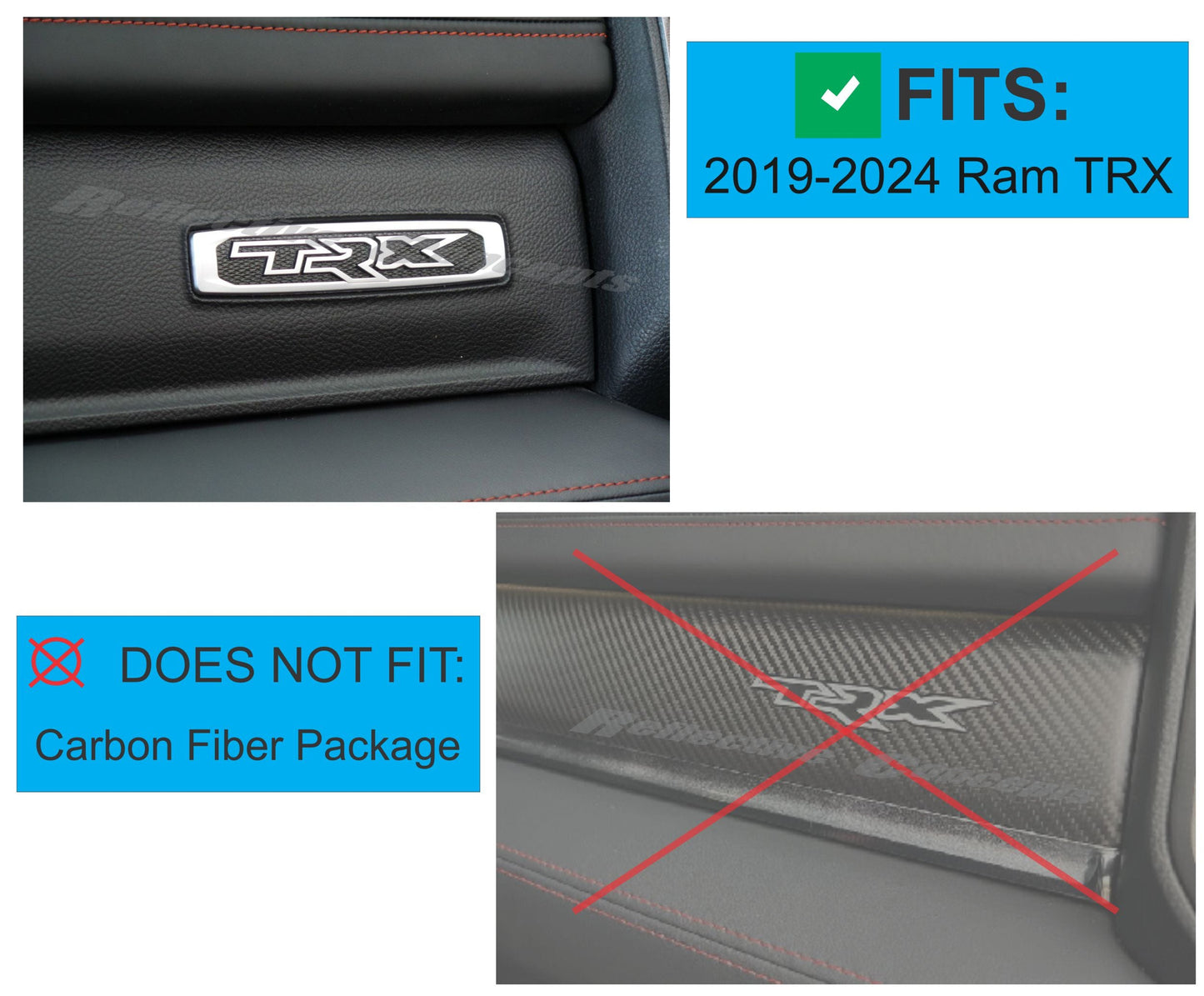 TRX Glovebox Emblem Overlay Decal   - 2021-2024 Ram TRX