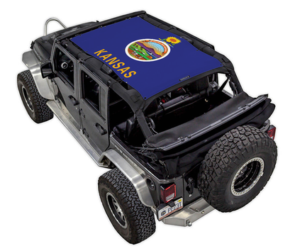 Jeep Wrangler JKU 4-Door Sun Shade Stock Printed Shade Top (2007–2017)
