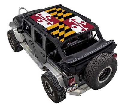 Jeep Wrangler JKU 4-Door Sun Shade Stock Printed Shade Top (2007–2017)