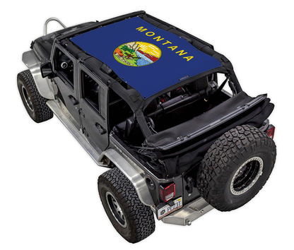 Jeep Wrangler JKU 4-Door Sun Shade Stock Printed Shade Top (2007–2017)