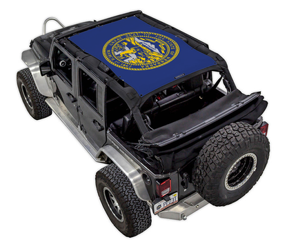 Jeep Wrangler JKU 4-Door Sun Shade Stock Printed Shade Top (2007–2017)