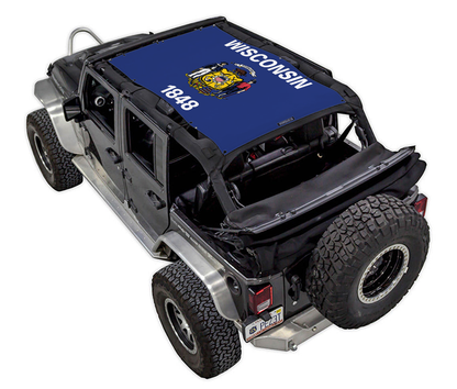 Jeep Wrangler JKU 4-Door Sun Shade Stock Printed Shade Top (2007–2017)