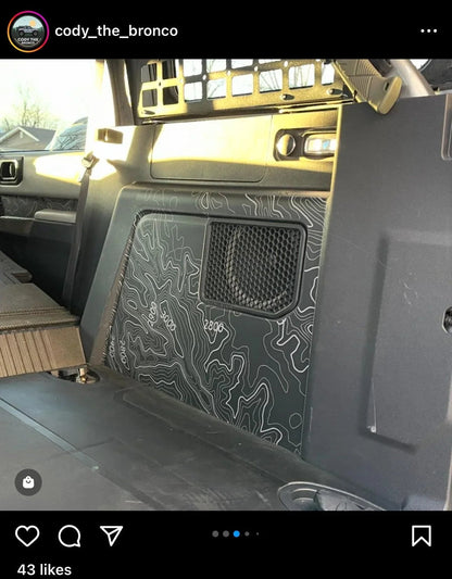 Topo Cargo Area Overlay Kit Part 1 (Printed Series) - 2021+ Bronco 4 Door
