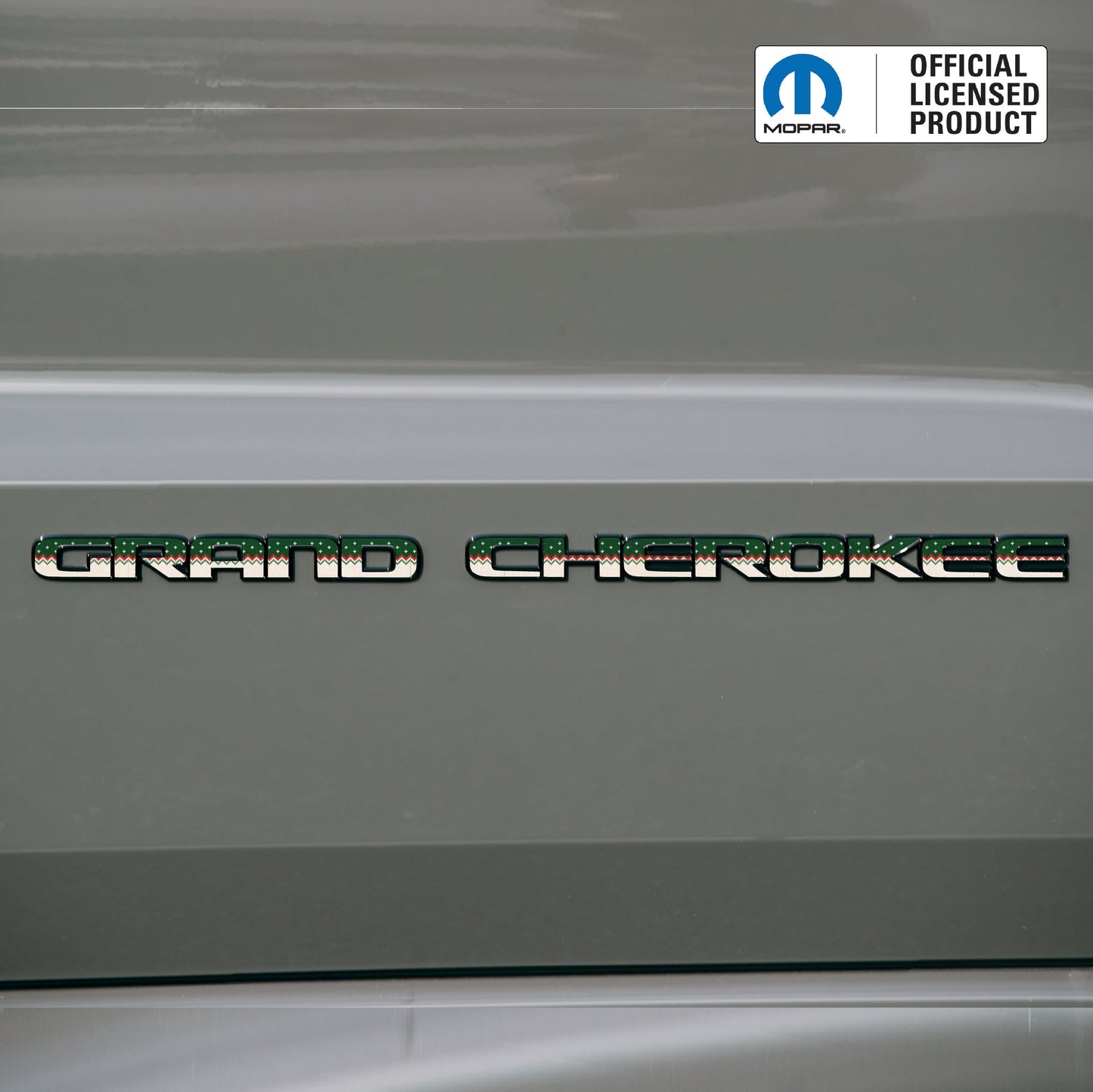 Winter Collection // GRAND CHEROKEE Door Emblem Overlay Decal Set // Fits 2017–2022 WK2