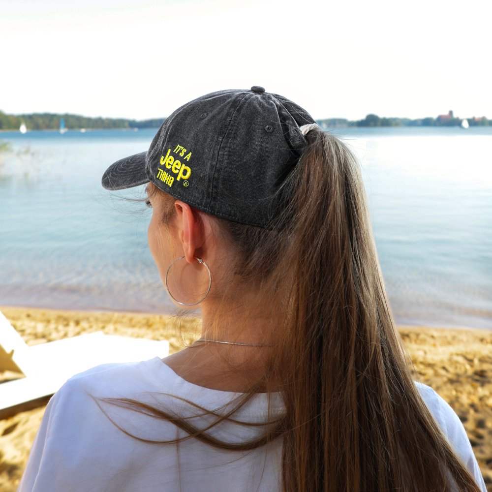 Hat - Jeep Chino Twill Ponytail with Chenille Duck Patch