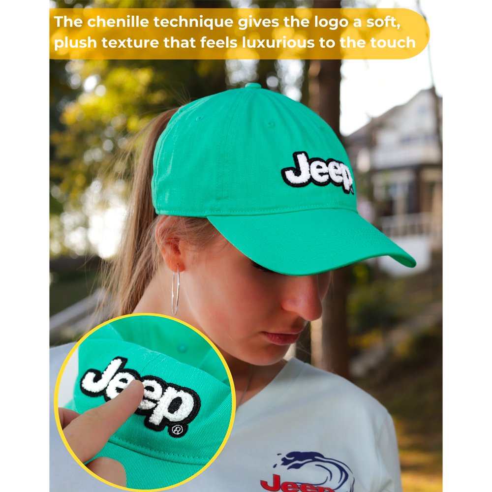 Hat - Jeep Chino Twill Ponytail with Chenille Text Patch