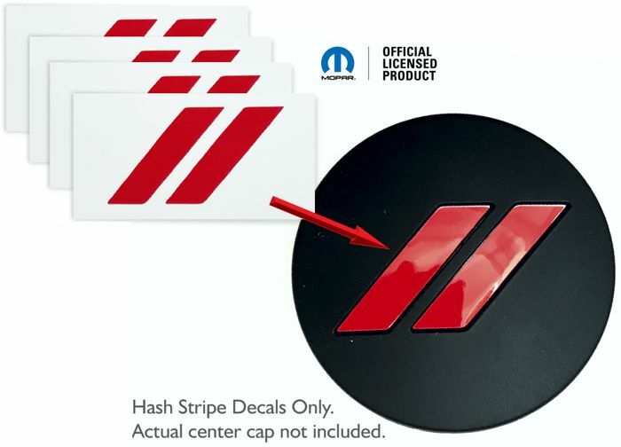 Dodge Rhombus Center Cap Overlay Decals - 17-23 Challenger