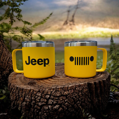 Camper Mug - Jeep Insulated - Yellow