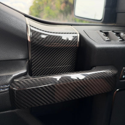 2015-2020 Ford F150/Raptor Carbon Fiber Door Trim Panel(4-Piece Set)