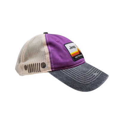 Hat - Jeep Have Fun Out There Patch Garment Washed Trucker