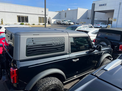 Distressed American Flag Window Decals for the 2021-2025 2 Door Ford Bronco (x2)