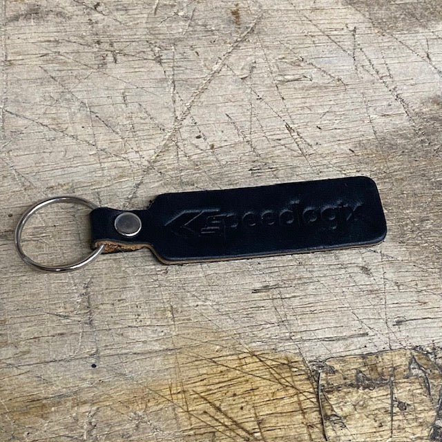 Speedlogix Logo Dyed Leather Keychain