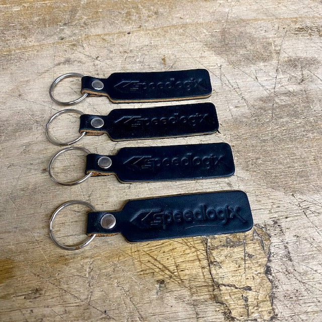 Speedlogix Logo Dyed Leather Keychain