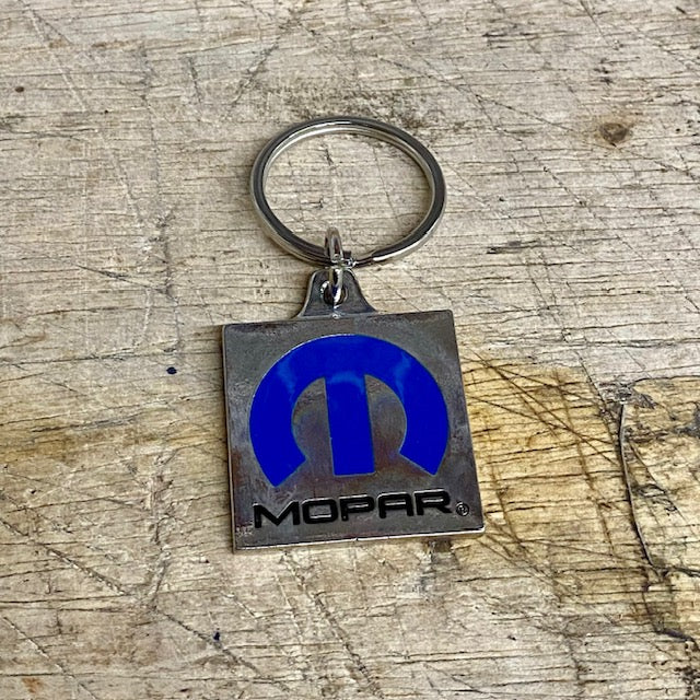 Mopar Blue Square "M" Logo Keychain