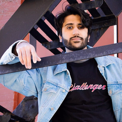 Mens Dodge Challenger 2 Color Script T-shirt - Black