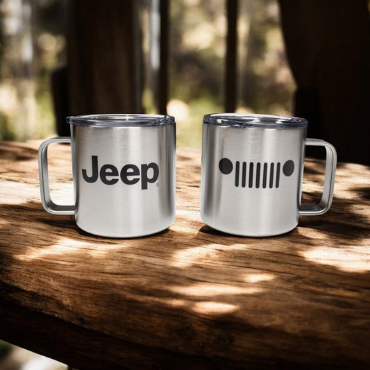 Camper Mug - Jeep Insulated - Silver