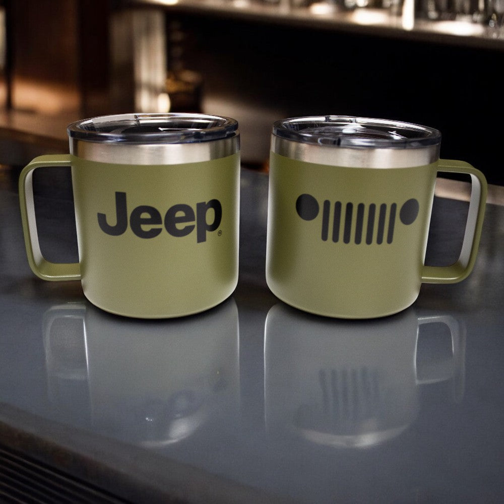 Camper Mug - Jeep Insulated - Green