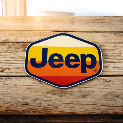 Sticker - Jeep® Text Stripes Hex
