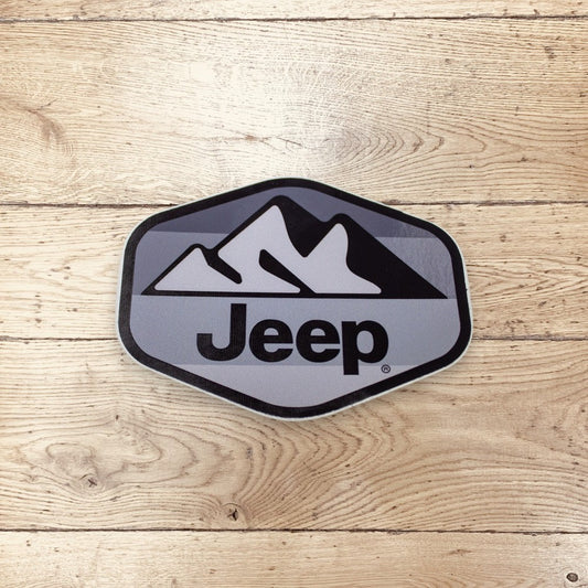 Sticker - Jeep® Mountain Hex - Greyscale