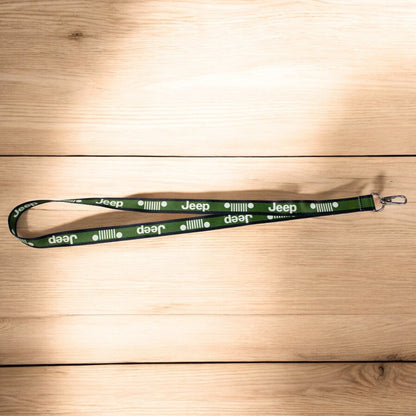 Lanyard - Jeep Green with Black Boarder