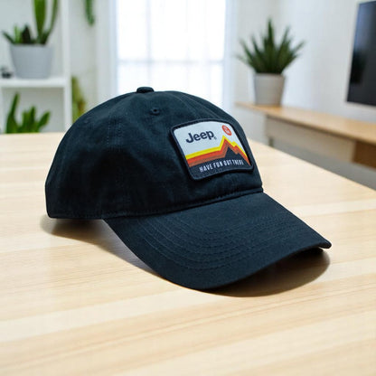 Hat - Jeep Have Fun Out There Patch Garment Washed Black