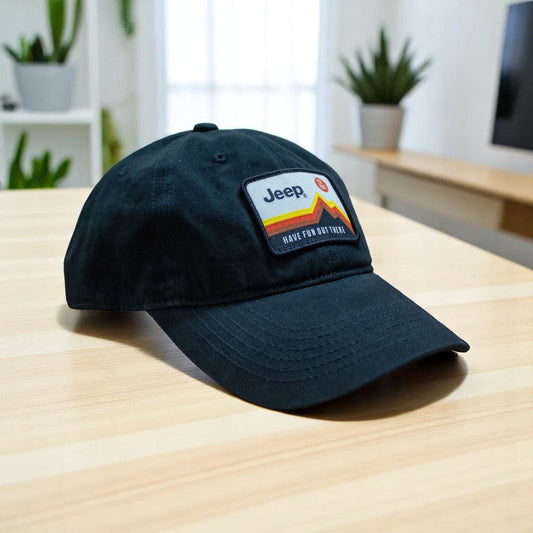 Hat - Jeep Have Fun Out There Patch Garment Washed Black