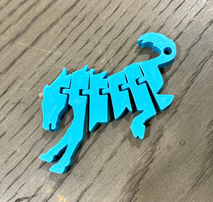 Bucking Bronco Flexi Key Chain (30+ Colors)