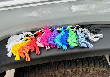 Bucking Bronco Flexi Key Chain (30+ Colors)