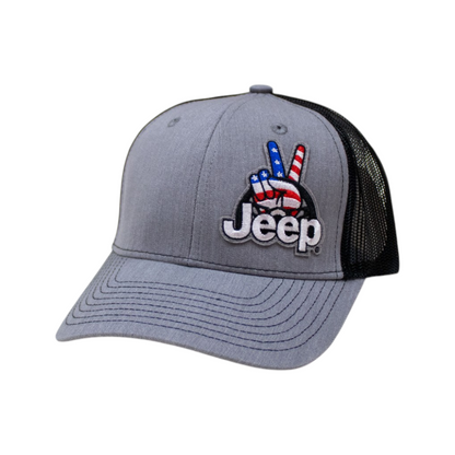 Hat - Jeep Wave USA Patch - Heather Grey/Black