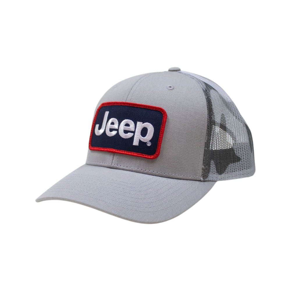 Hat - Jeep Heather Grey and Camo Trucker Patch Hat