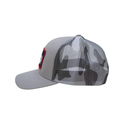 Hat - Jeep Heather Grey and Camo Trucker Patch Hat