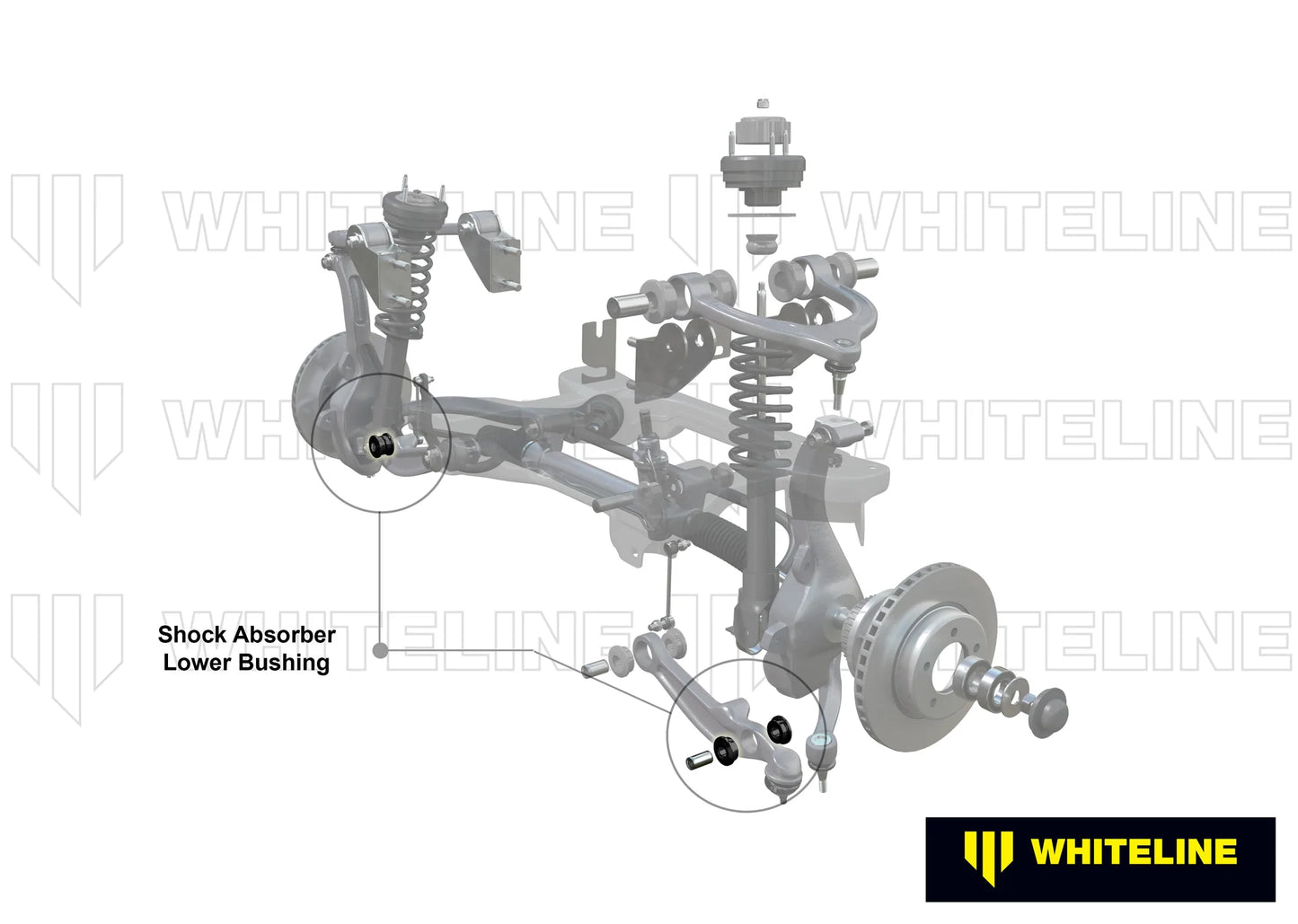 Whiteline Front Strut Lower Bushing 2005-2023 Challenger/Charger