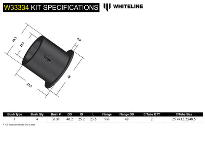 Whiteline Rear Shock Lower Bushing 2005-2023 Challenger/Charger