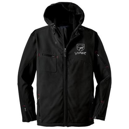 Mens Dodge® Viper Sneaky Pete Hooded Softshell Jacket - Black