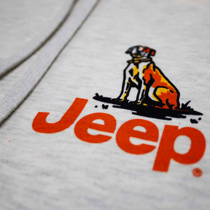 Mens Jeep® Built/Dogs Hoodie - Oatmeal Heather