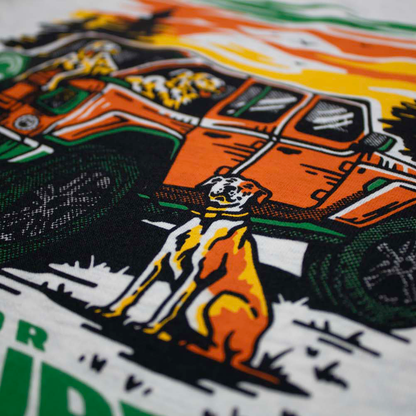 Mens Jeep® Built/Dogs Hoodie - Oatmeal Heather