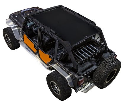 Jeep Wrangler JKU 4-Door Sun Shade Solid Color Shade Top (2007–2017)