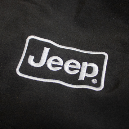 Mens Jeep® Rectangle Logo Hooded Softshell Jacket - Black
