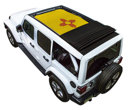 Jeep Wrangler JLU Sky One Touch Power Top Sun Shade Stock Printed Shade Top (2018–2026)