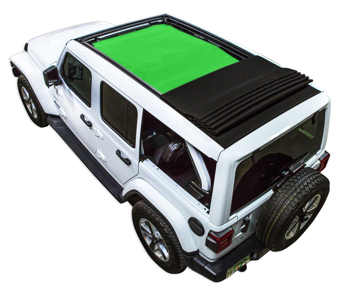 Jeep Wrangler JLU Sky One Touch Power Top Sun Shade Solid Color Shade Top (2018–2026)