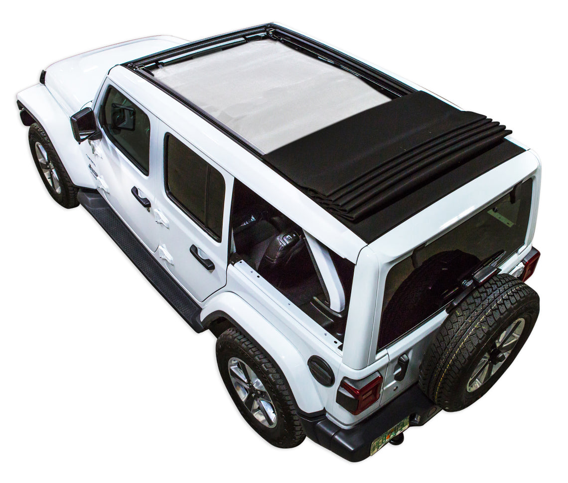 Jeep Wrangler JLU Sky One Touch Power Top Sun Shade Solid Color Shade Top (2018–2026)