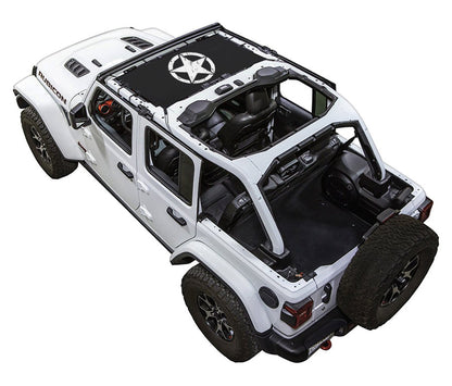 Jeep Wrangler JLU 4-Door Sun Shade Stock Printed Shade Top (2018–2026)