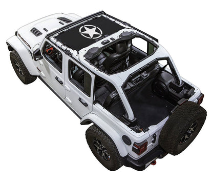Jeep Wrangler JLU 4-Door Sun Shade Stock Printed Shade Top (2018–2026)