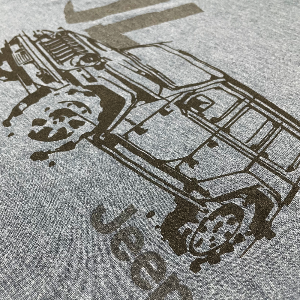Mens Jeep® JL Wrangler - LDD Series - Triblend Indigo Blue T-Shirt